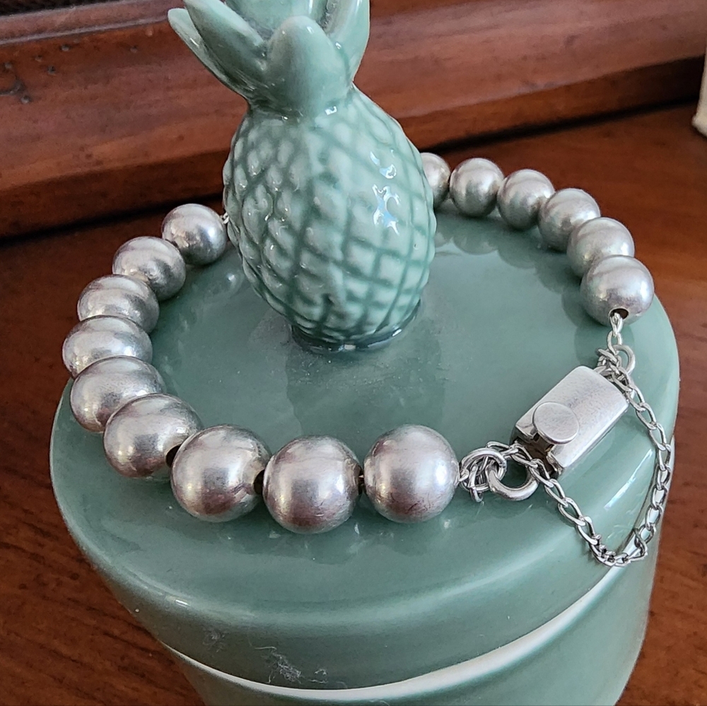 SILPADA designs retired .925 sterling silver ball bead 10mm 7 in bracelet - Picture 5 of 8